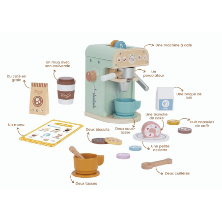 Machine à café en bois | Jouets en bois - En vente sur Child-Home.ch