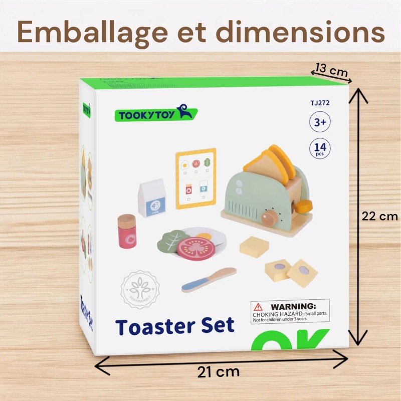 Toaster en bois | Jouets en bois - En vente sur Child-Home.ch
