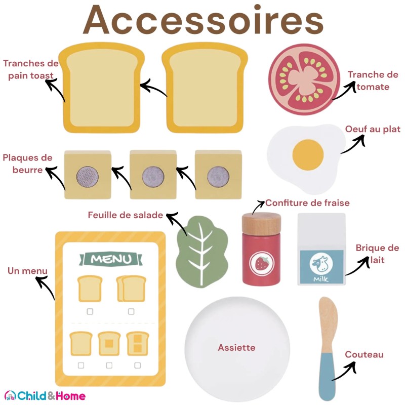Toaster en bois | Jouets en bois - En vente sur Child-Home.ch